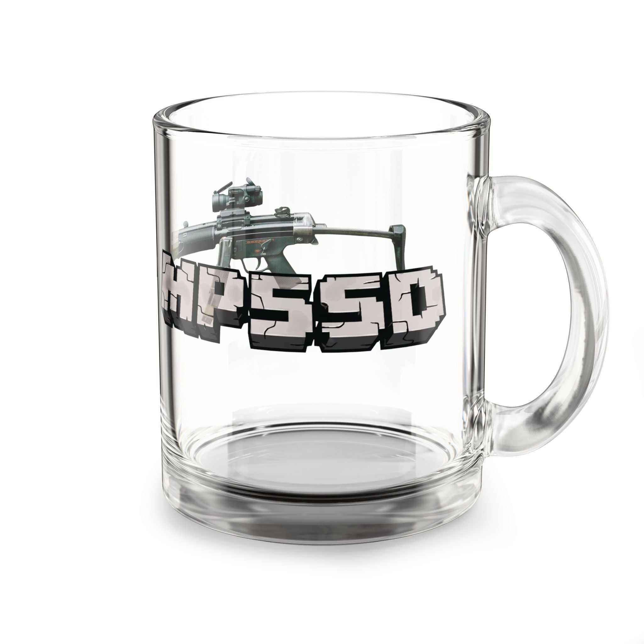 MP5 Glass Mug, 10oz