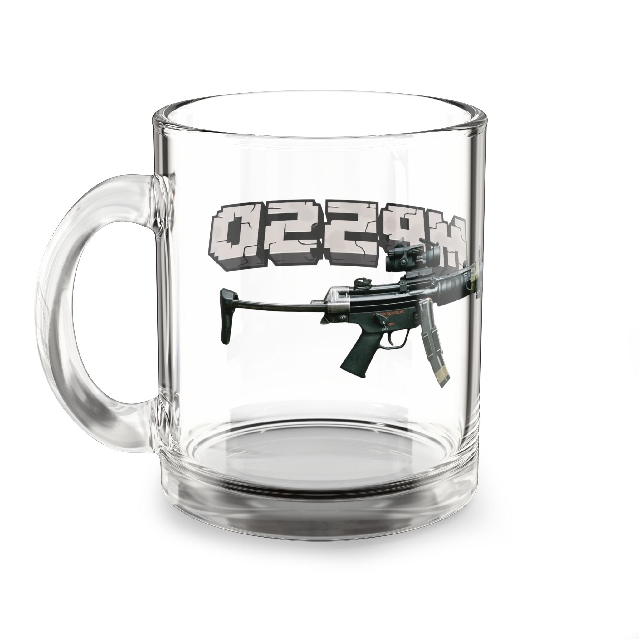 MP5 Glass Mug, 10oz